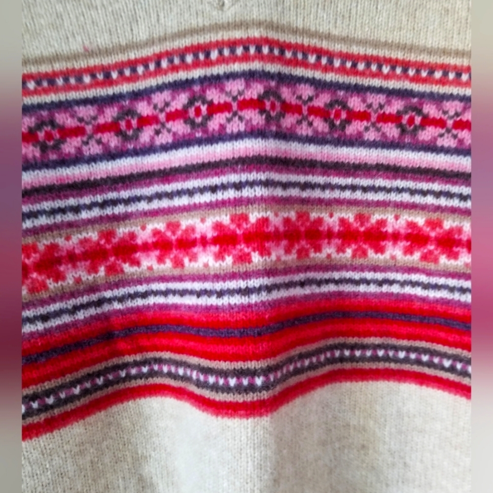 NWT Y2K Lane Bryant Women Plus Wool V-neck Knit Striped Boyfriend Sweater 18/20 - Picture 2 of 3
